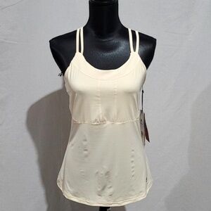 Fila Heritage Ecru and Navy Criss Cross Tank Top Size Medium NWT